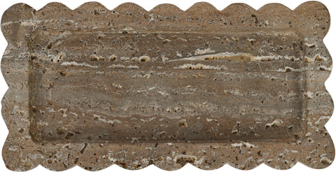 Olive Grey Genuine Marble Tray, 1 Piece