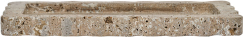 Olive Grey Genuine Marble Tray, 1 Piece