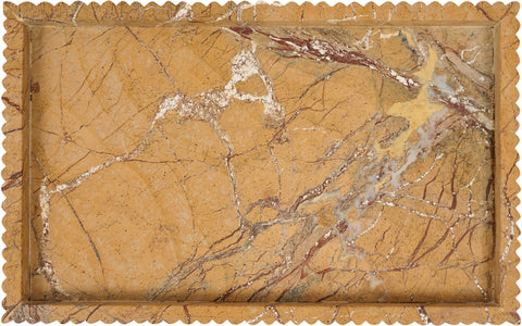 Jessa Brown Genuine Marble Tray, 1 Piece