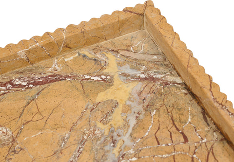 Jessa Brown Genuine Marble Tray, 1 Piece