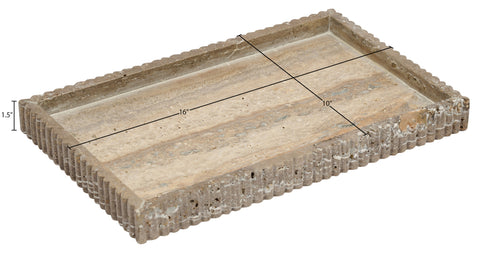 Jessa Grey Genuine Marble Tray, 1 Piece
