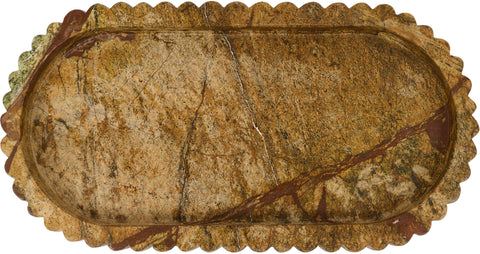 Nova Brown Genuine Marble Tray, 1 Piece