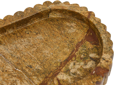 Nova Brown Genuine Marble Tray, 1 Piece