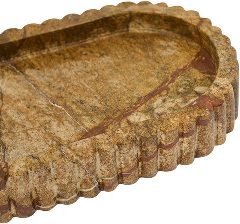 Nova Brown Genuine Marble Tray, 1 Piece