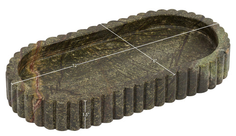 Nova Green Genuine Marble Tray, 1 Piece