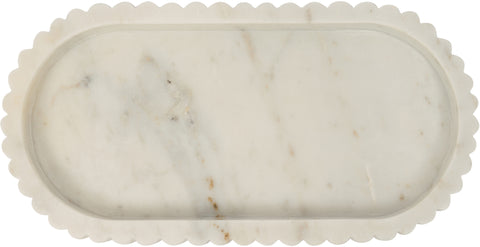 Nova White Genuine Marble Tray, 1 Piece