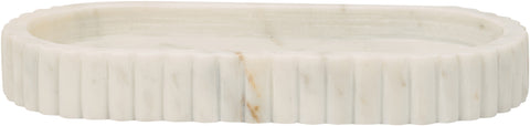 Nova White Genuine Marble Tray, 1 Piece
