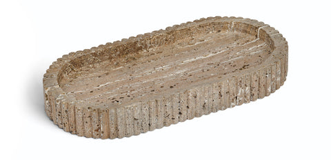 Nova Grey Travertine Tray, 1 Piece