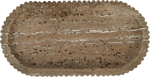 Nova Grey Travertine Tray, 1 Piece