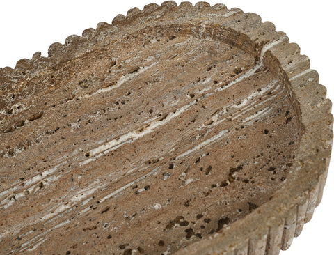 Nova Grey Travertine Tray, 1 Piece