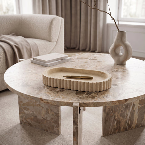 Nova Beige Travertine Tray, 1 Piece