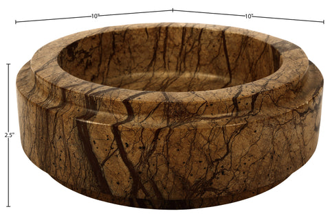 Waverly Brown Genuine Marble Bowl, 1 Piece