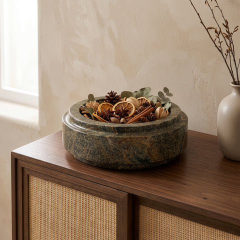 Waverly Green Genuine Marble Bowl, 1 Piece