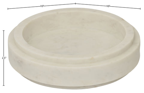 Waverly White Genuine Marble Bowl, 1 Piece