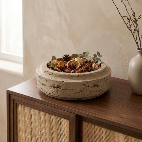 Waverly Beige Travertine Bowl, 1 Piece