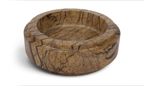 Waverly Brown Genuine Marble Bowl, 1 Piece (Style 2)