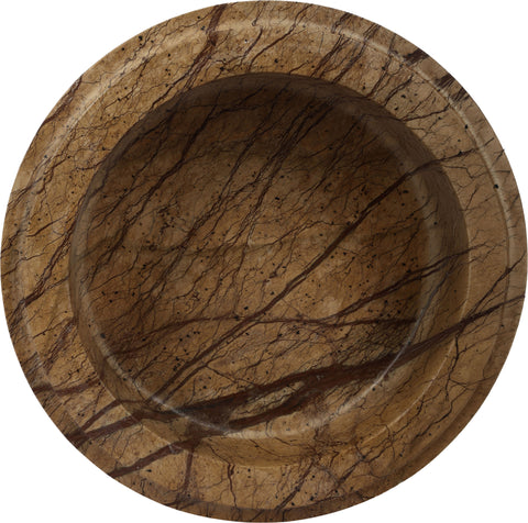 Waverly Brown Genuine Marble Bowl, 1 Piece (Style 2)