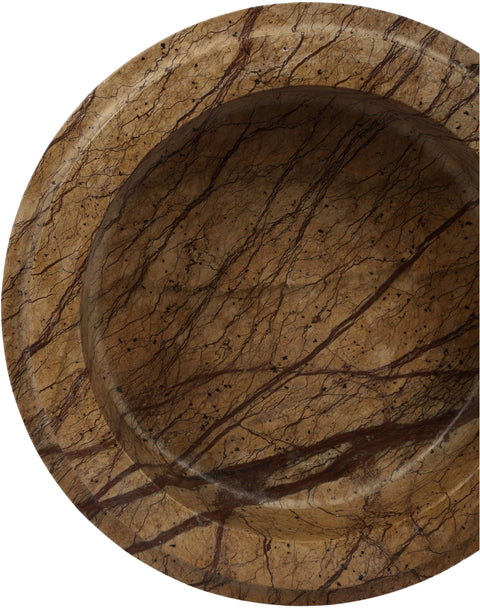 Waverly Brown Genuine Marble Bowl, 1 Piece (Style 2)
