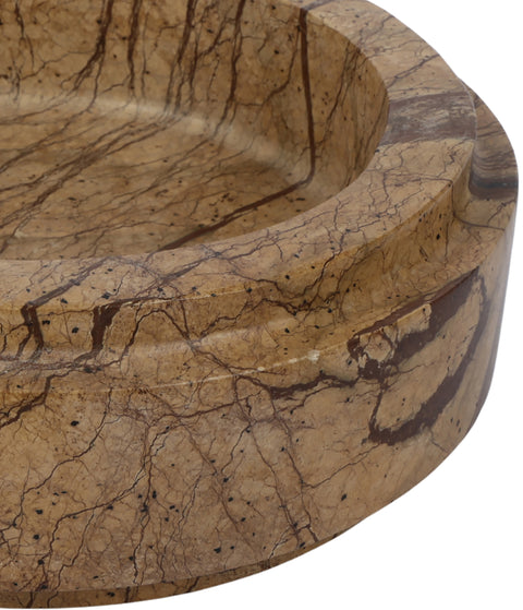 Waverly Brown Genuine Marble Bowl, 1 Piece (Style 2)