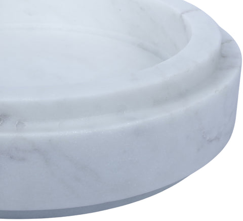 Waverly White Genuine Marble Bowl, 1 Piece (Style 2)