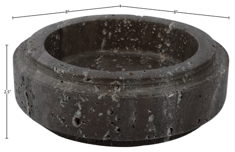 Waverly Grey Travertine Bowl, 1 Piece (Style 2)