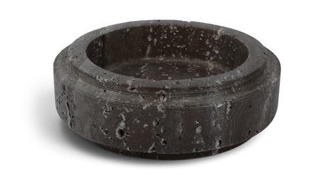 Waverly Grey Travertine Bowl, 1 Piece (Style 2)