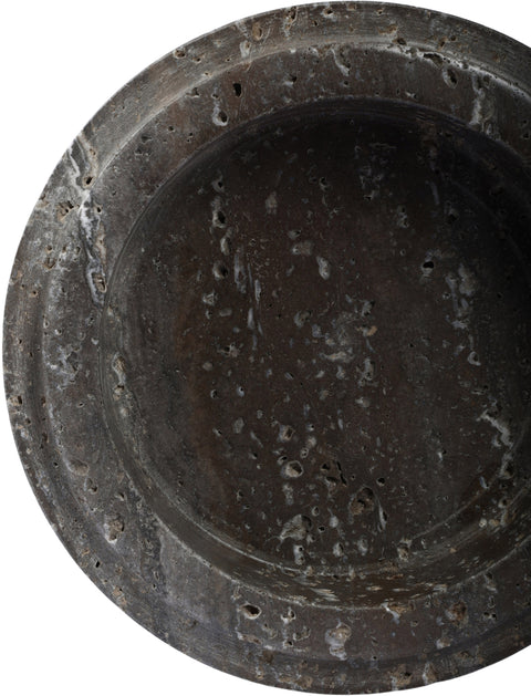 Waverly Grey Travertine Bowl, 1 Piece (Style 2)