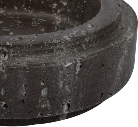 Waverly Grey Travertine Bowl, 1 Piece (Style 2)