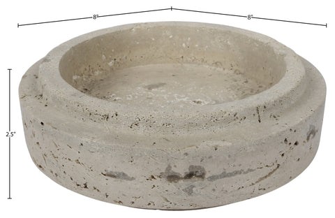Waverly Beige Travertine Bowl, 1 Piece (Style 2)