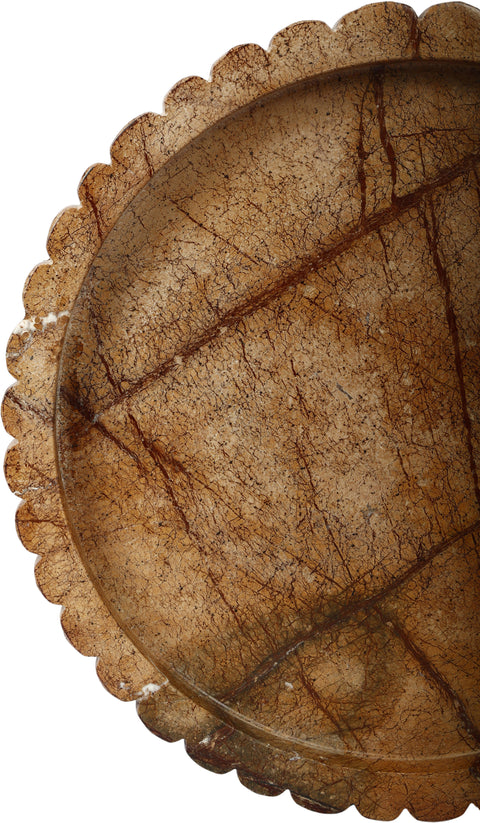 Harlow Brown Genuine Marble Tray, 1 Piece