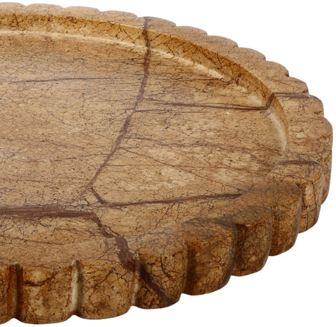 Harlow Brown Genuine Marble Tray, 1 Piece