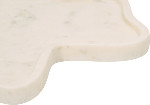 Florence White Genuine Marble Tray, 1 Piece