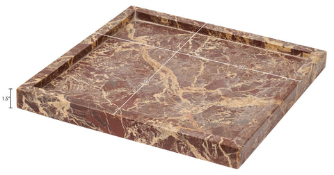 Monroe Cherry Genuine Marble Tray, 1 Piece
