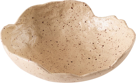Camden Beige Aluminum Decorative Bowl, 1 Piece