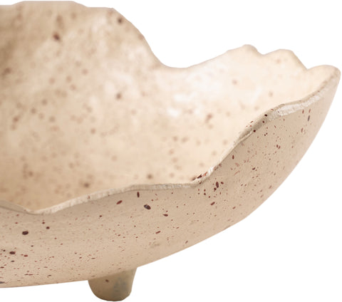 Camden Beige Aluminum Decorative Bowl, 1 Piece