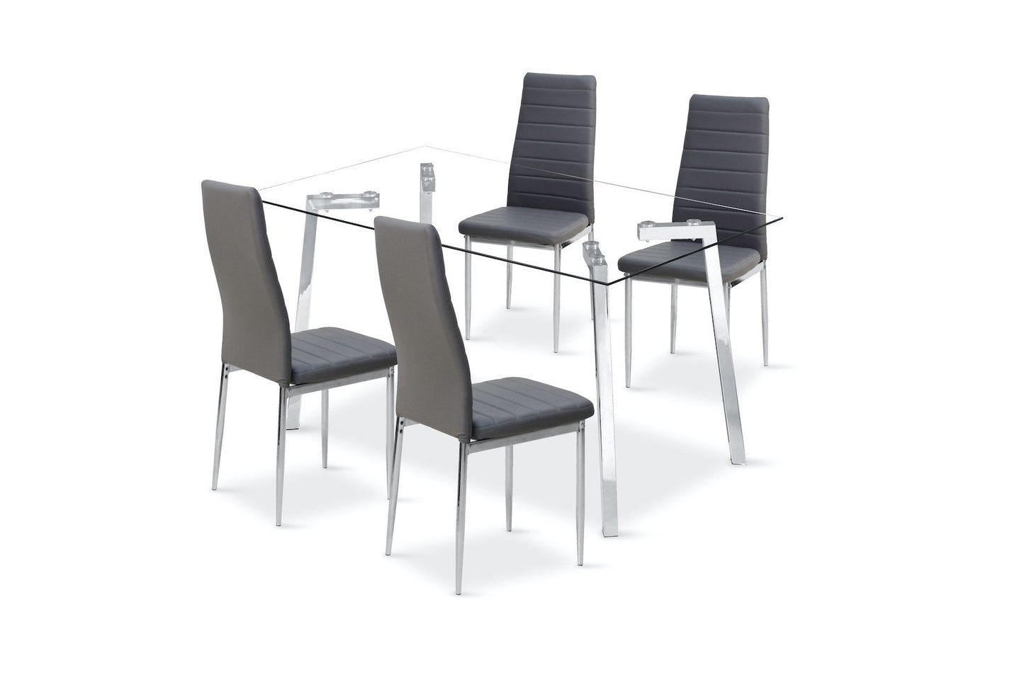 angel 5 pcs dining set - gray