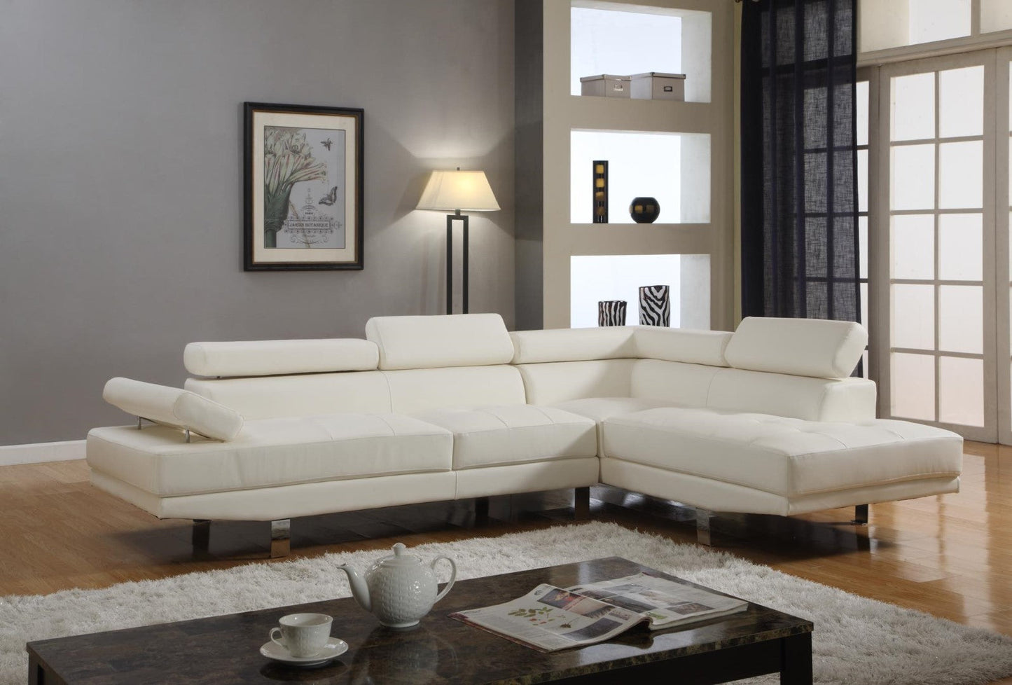 angelo white sectional