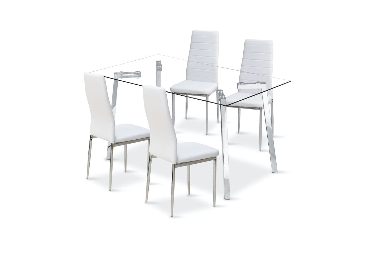 angel 5 pcs dining set - white