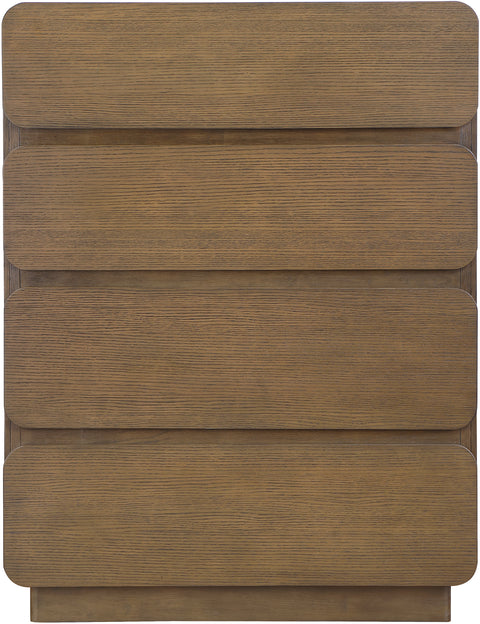Tessa Brown Solid Wood And Oak Veneer Chest, 1 Piece