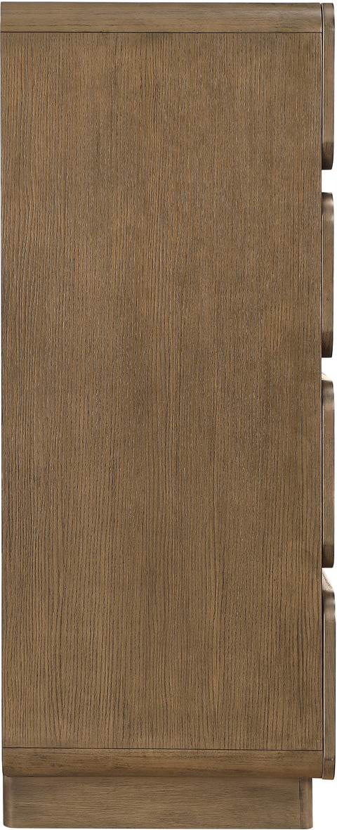 Tessa Brown Solid Wood And Oak Veneer Chest, 1 Piece