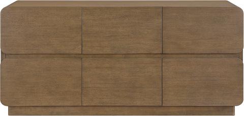 Tessa Brown Solid Wood And Oak Veneer Dresser, 1 Piece