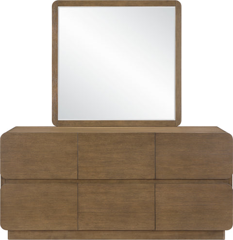 Tessa Brown Solid Wood And Oak Veneer Dresser, 1 Piece