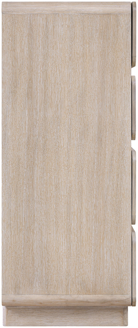 Tessa Natural Solid Wood And Oak Veneer Chest, 1 Piece