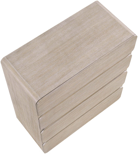 Tessa Natural Solid Wood And Oak Veneer Chest, 1 Piece