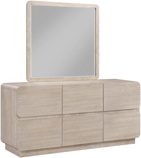 Tessa Natural Solid Wood And Oak Veneer Dresser, 1 Piece