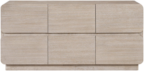 Tessa Natural Solid Wood And Oak Veneer Dresser, 1 Piece
