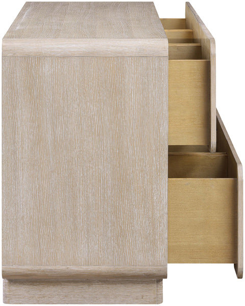 Tessa Natural Solid Wood And Oak Veneer Dresser, 1 Piece