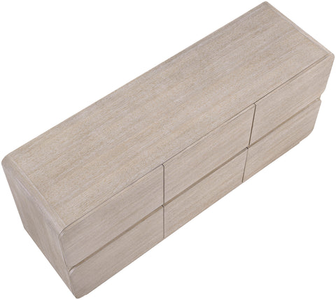 Tessa Natural Solid Wood And Oak Veneer Dresser, 1 Piece