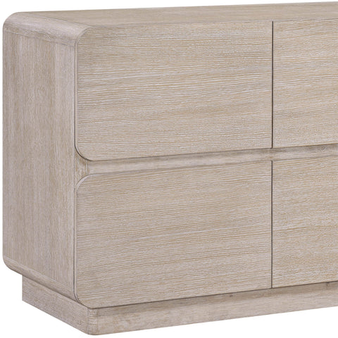 Tessa Natural Solid Wood And Oak Veneer Dresser, 1 Piece