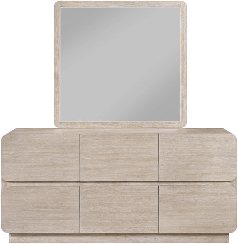 Tessa Natural Solid Wood And Oak Veneer Dresser, 1 Piece